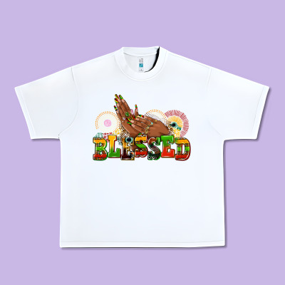 Blessed Afro Woman Hands Urban Heavy Tee Designed By Adodesignshop