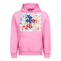 Fuchsia Pink 4th of july flag cross Urban Hoodie - TumblerDesignByShophia