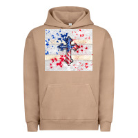 Pigment Burro 4th of july flag cross Urban Hoodie - TumblerDesignByShophia