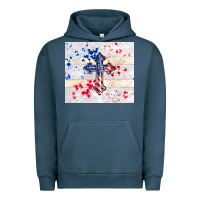 Pigment Midnight Navy 4th of july flag cross Urban Hoodie - TumblerDesignByShophia