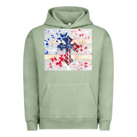 Pigment Oil Green 4th of july flag cross Urban Hoodie - TumblerDesignByShophia