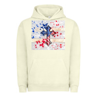 Pigment Pistachio 4th of july flag cross Urban Hoodie - TumblerDesignByShophia