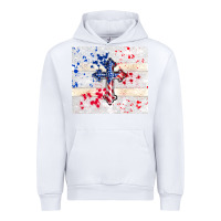 White 4th of july flag cross Urban Hoodie - TumblerDesignByShophia