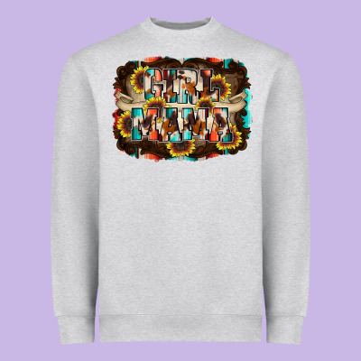 Girl Mama Heavyweight Sweatshirt Designed By Racoondesign