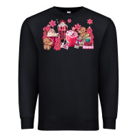 Black pink gingerbread coffee Premium Sweatshirt - MaliasSmallBusiness