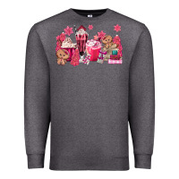 Charcoal Heather pink gingerbread coffee Premium Sweatshirt - MaliasSmallBusiness