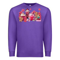 Purple pink gingerbread coffee Premium Sweatshirt - MaliasSmallBusiness