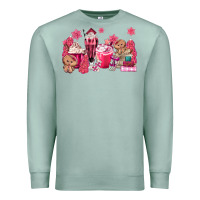 Seafoam pink gingerbread coffee Premium Sweatshirt - MaliasSmallBusiness