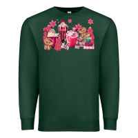 Sports Green pink gingerbread coffee Premium Sweatshirt - MaliasSmallBusiness