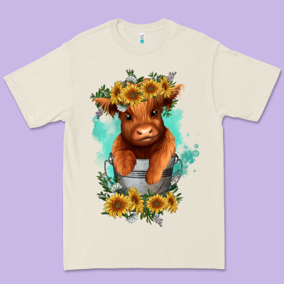 Baby Cow In A Bucket Premium Tee Designed By Ranaportraitstore