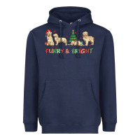 Navy furry and bright Heavyweight Hoodie - MaliasSmallBusiness