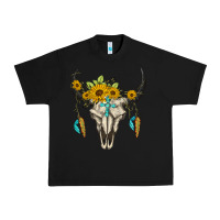 Black bull skull western Urban Heavy Tee - BarkalooDesign