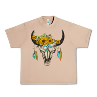 Burro bull skull western Urban Heavy Tee - BarkalooDesign