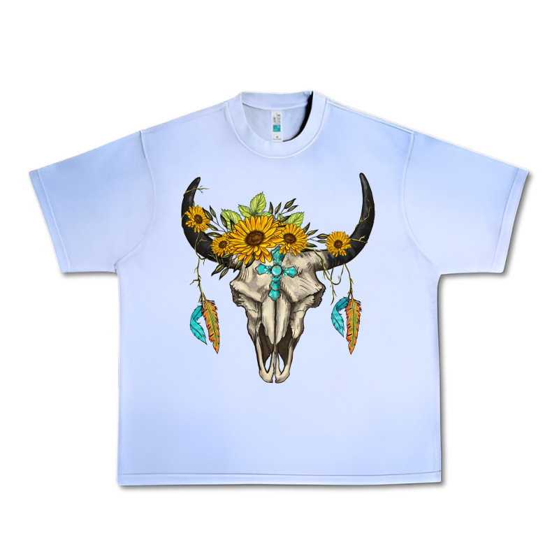 Bull Skull Western Urban Heavy Tee by BarkalooDesign | Teevron