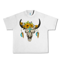 Lunar Rock bull skull western Urban Heavy Tee - BarkalooDesign