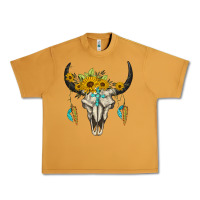 Peanut Butter bull skull western Urban Heavy Tee - BarkalooDesign