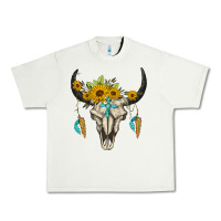 Pistachio bull skull western Urban Heavy Tee - BarkalooDesign