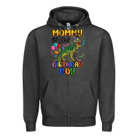 Charcoal Heather mommy of the birthday boy Zipper Hoodie - MaliasSmallBusiness