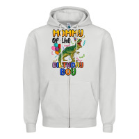 Dove Grey mommy of the birthday boy Zipper Hoodie - MaliasSmallBusiness