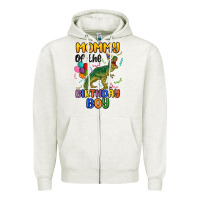 Oatmeal Heather mommy of the birthday boy Zipper Hoodie - MaliasSmallBusiness