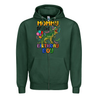 Sports Green mommy of the birthday boy Zipper Hoodie - MaliasSmallBusiness
