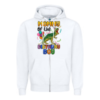 White mommy of the birthday boy Zipper Hoodie - MaliasSmallBusiness