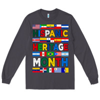 Smoke hispanic haritage month flags Long Sleeve Tee - BundleAndBundleShop
