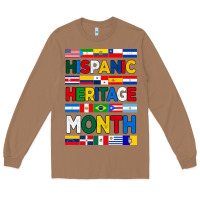 Toasted Coconut hispanic haritage month flags Long Sleeve Tee - BundleAndBundleShop