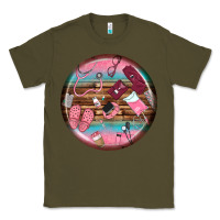 Army Green nurse round earrings Classic Tee - BundleAndBundleShop