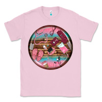 Bubblegum Pink nurse round earrings Classic Tee - BundleAndBundleShop