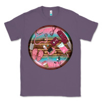 Lavender nurse round earrings Classic Tee - BundleAndBundleShop