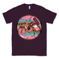 Plum nurse round earrings Classic Tee - BundleAndBundleShop