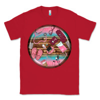 Red nurse round earrings Classic Tee - BundleAndBundleShop