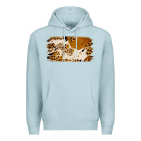 Blue Mist leopard cowhide brushstroke Premium Hoodie - Jasminsmagicworld