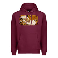 Burgundy leopard cowhide brushstroke Premium Hoodie - Jasminsmagicworld
