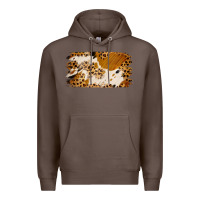 Coffee leopard cowhide brushstroke Premium Hoodie - Jasminsmagicworld