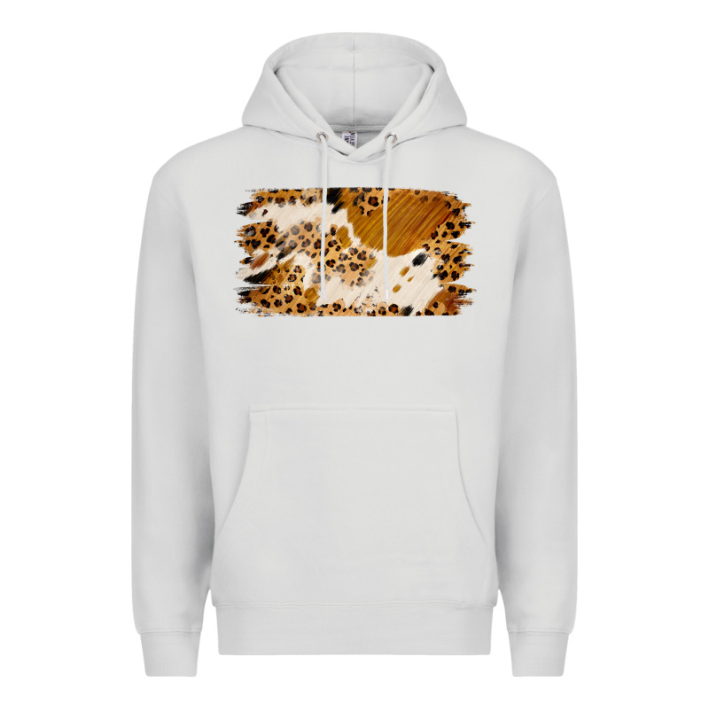 Leopard Cowhide Brushstroke Premium Hoodie by Jasminsmagicworld | Teevron