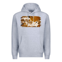 Heather Grey leopard cowhide brushstroke Premium Hoodie - Jasminsmagicworld