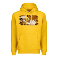 Lemon leopard cowhide brushstroke Premium Hoodie - Jasminsmagicworld