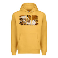 Mustard leopard cowhide brushstroke Premium Hoodie - Jasminsmagicworld