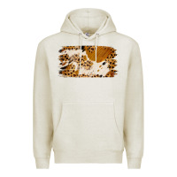 Oatmeal Heather leopard cowhide brushstroke Premium Hoodie - Jasminsmagicworld