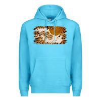 Ocean Blue leopard cowhide brushstroke Premium Hoodie - Jasminsmagicworld