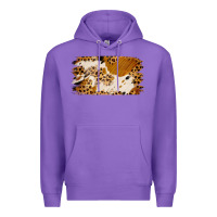 Purple leopard cowhide brushstroke Premium Hoodie - Jasminsmagicworld