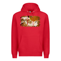 Red leopard cowhide brushstroke Premium Hoodie - Jasminsmagicworld