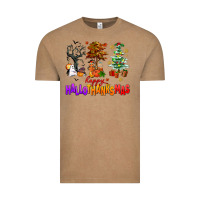 Vintage Coffee happy hallothanksmas trees Vintage Tee - AdoDesignShop