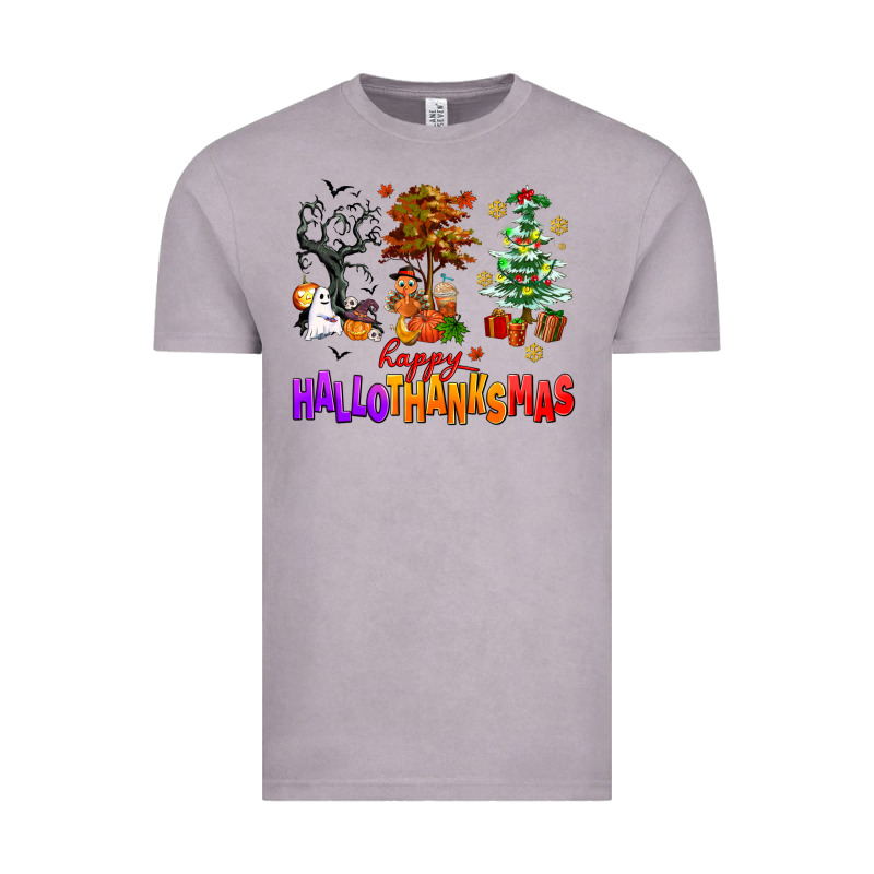 Happy Hallothanksmas Trees Vintage Tee by AdoDesignShop | Teevron