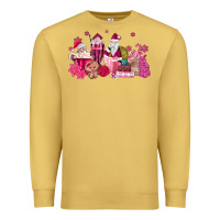 Antique Gold pink santa coffee Premium Sweatshirt - MaliasSmallBusiness