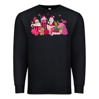Black pink santa coffee Premium Sweatshirt - MaliasSmallBusiness