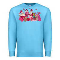 Ocean Blue pink santa coffee Premium Sweatshirt - MaliasSmallBusiness