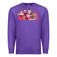 Purple pink santa coffee Premium Sweatshirt - MaliasSmallBusiness